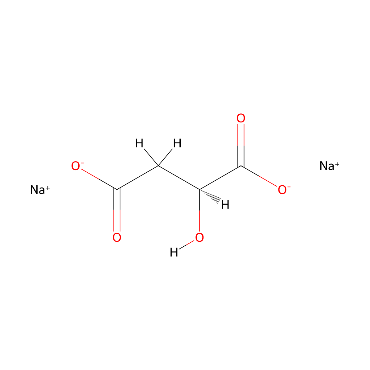 L-Hydroxybutanedioic acid disodium salt molecular structure, CAS 138-09-0