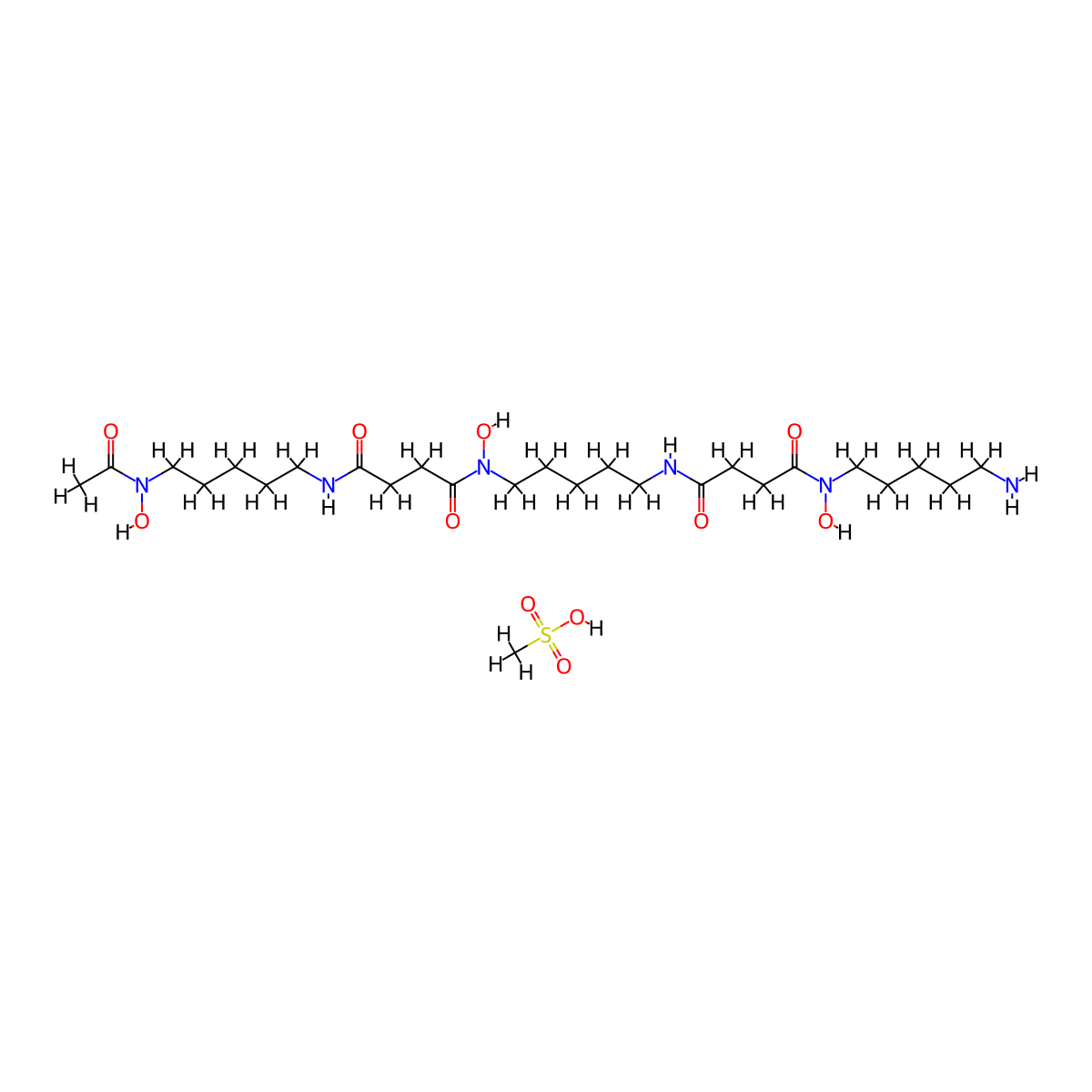Deferoxamine Mesylate molecular structure, CAS 138-14-7