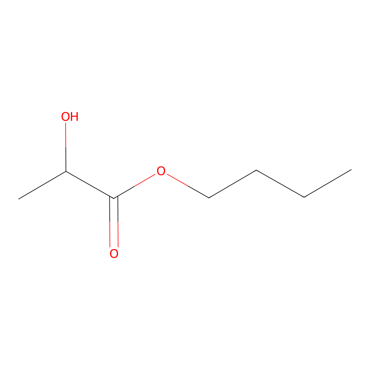 Butyl Lactate molecular structure, CAS 138-22-7
