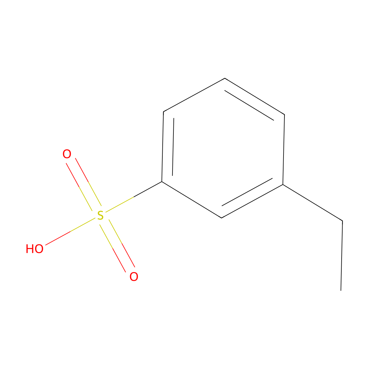 Benzenesulfonic acid, 3-ethyl- molecular structure, CAS 138-29-4