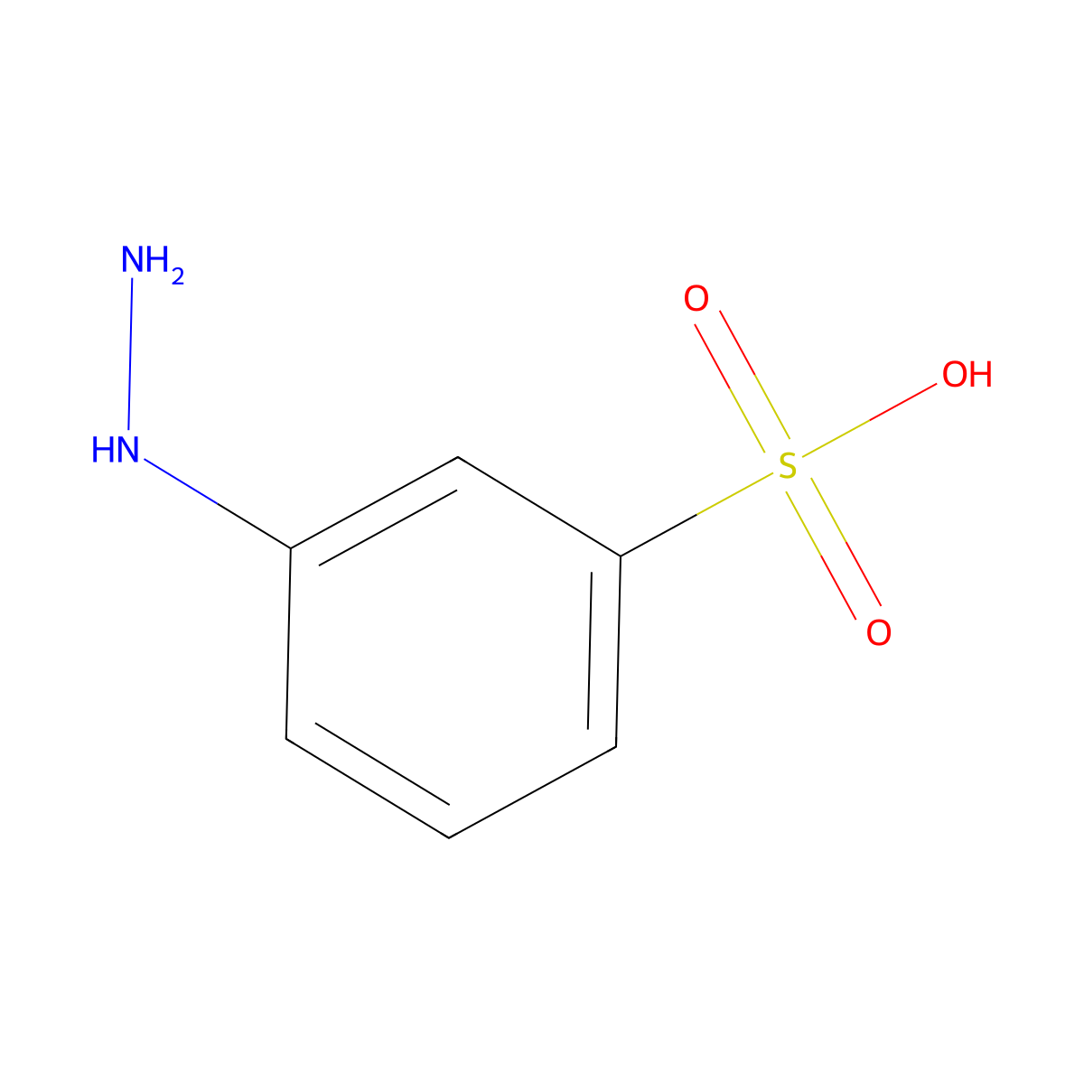m-Hydrazinobenzenesulphonic acid molecular structure, CAS 138-30-7