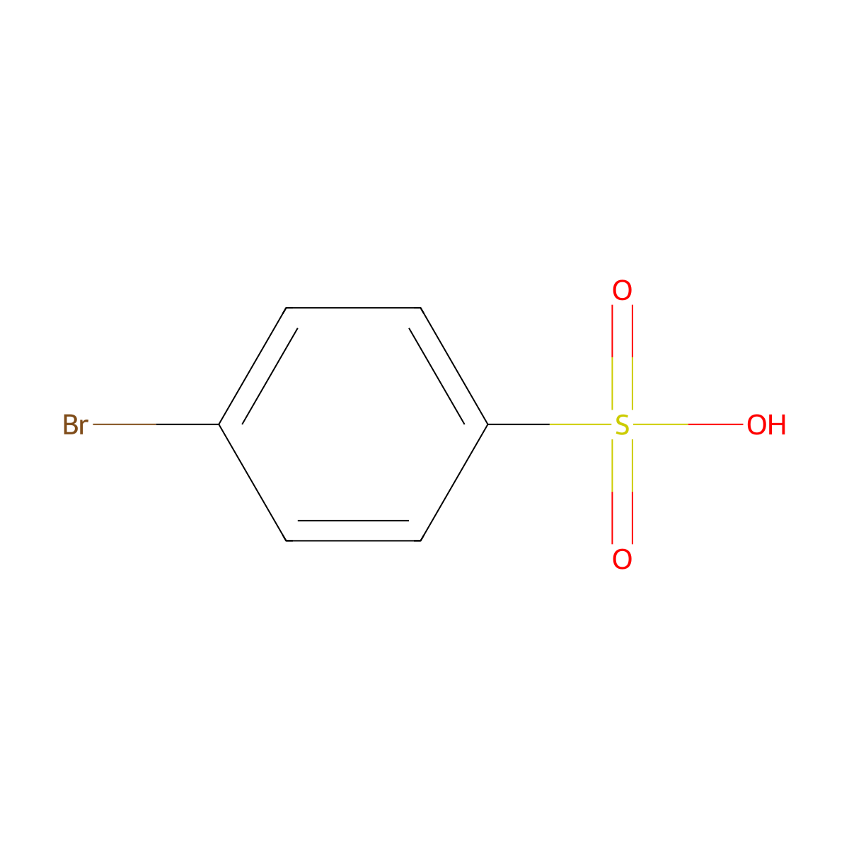 4-Bromobenzenesulfonic acid molecular structure, CAS 138-36-3