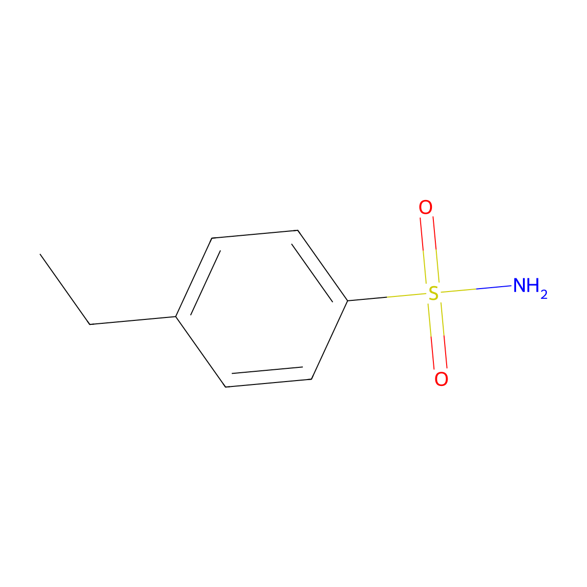 4-Ethylbenzenesulfonamide molecular structure, CAS 138-38-5