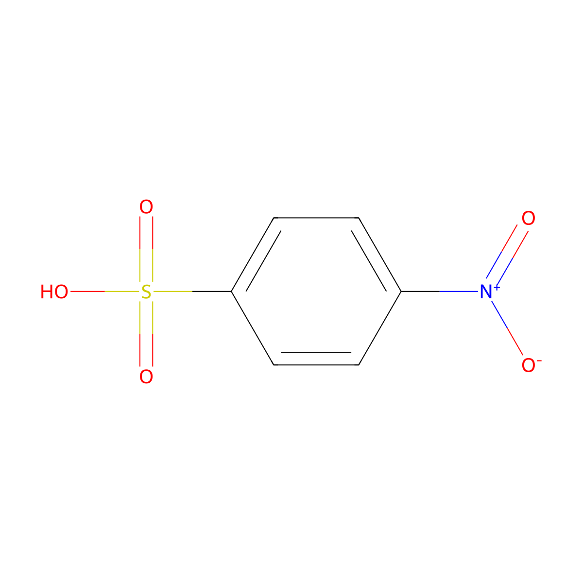 4-Nitrobenzenesulfonic acid molecular structure, CAS 138-42-1