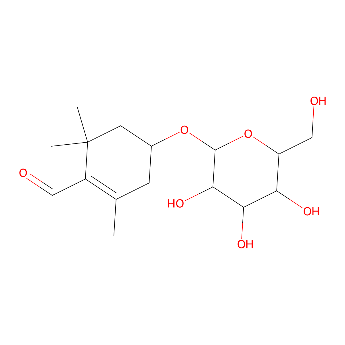Picrocrocin molecular structure, CAS 138-55-6