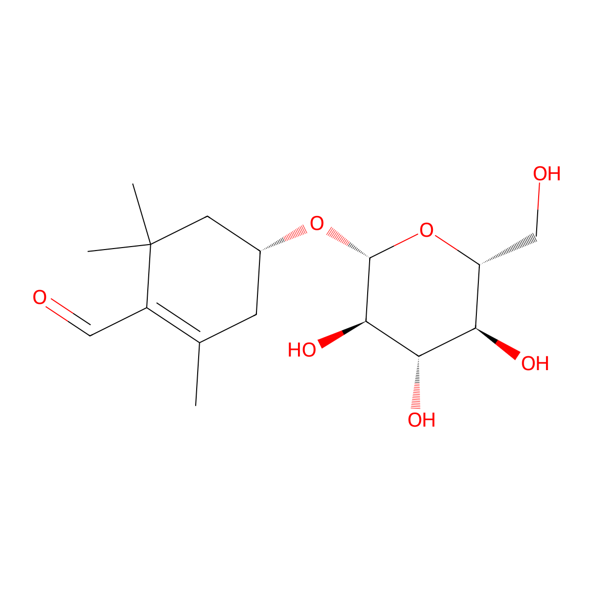 Picrocrocin molecular structure, CAS 138-55-6