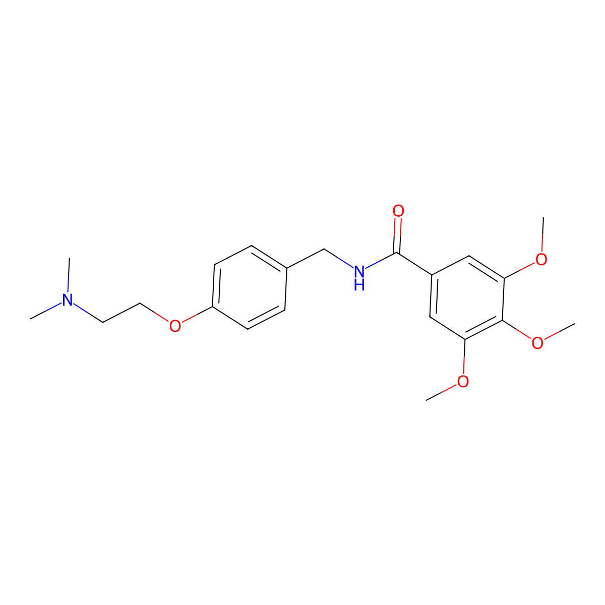 Trimethobenzamide molecular structure, CAS 138-56-7