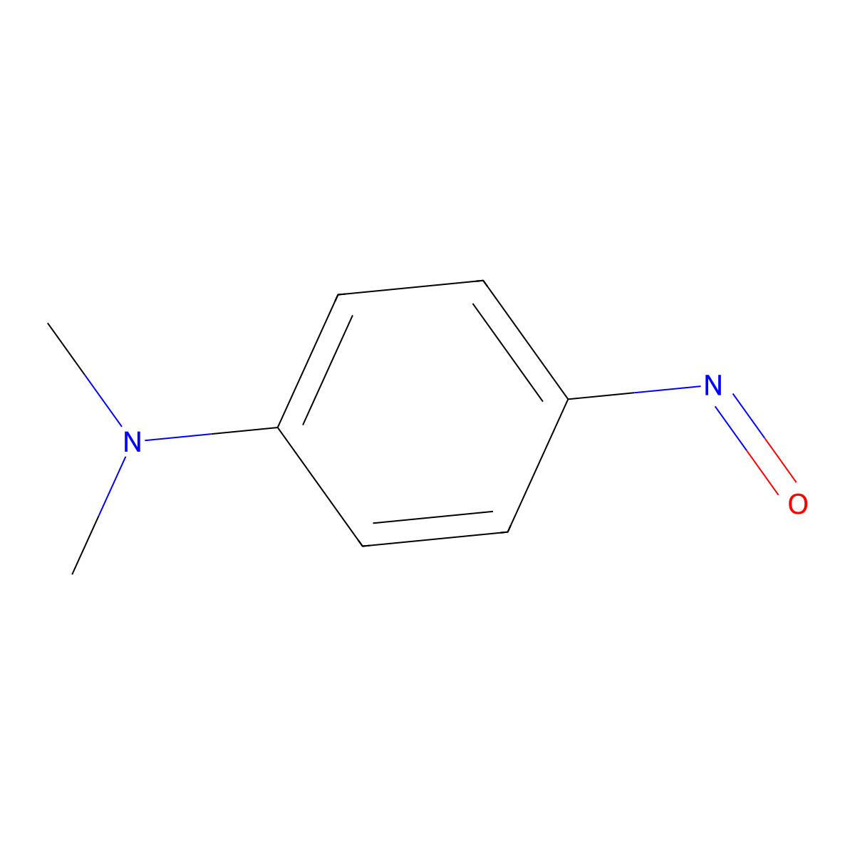N,N-dimethyl-4-nitrosoaniline molecular structure, CAS 138-89-6