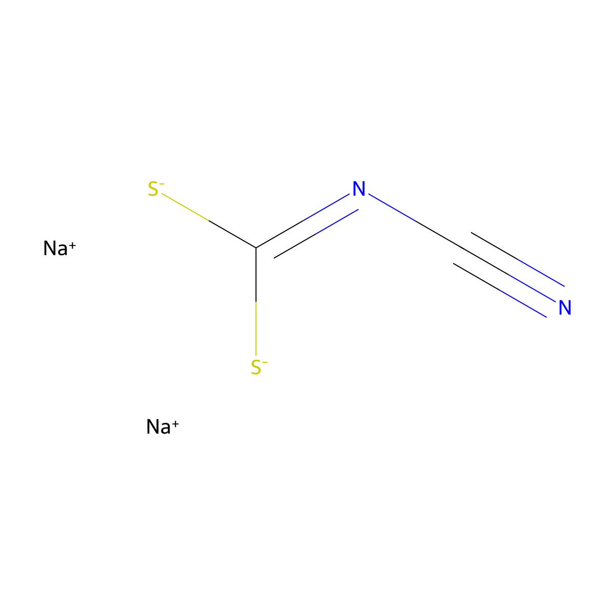 Disodium cyanodithioimidocarbonate molecular structure, CAS 138-93-2