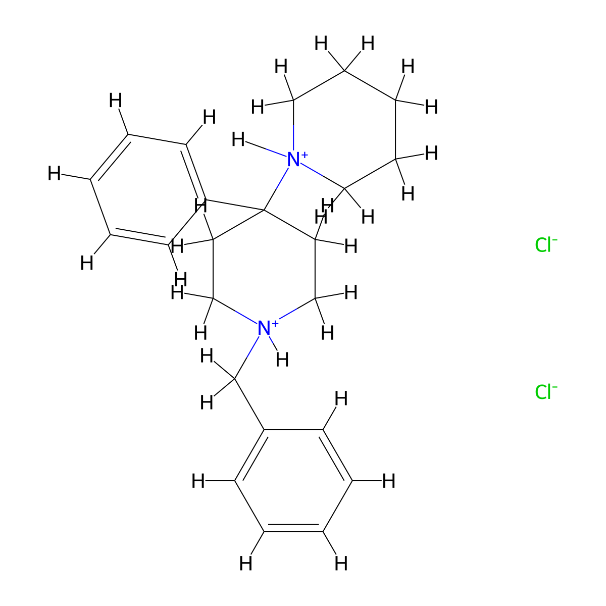 1,4'-Bipiperidine, 1'-benzyl-4'-phenyl-, dihydrochloride molecular structure, CAS 13800-08-3