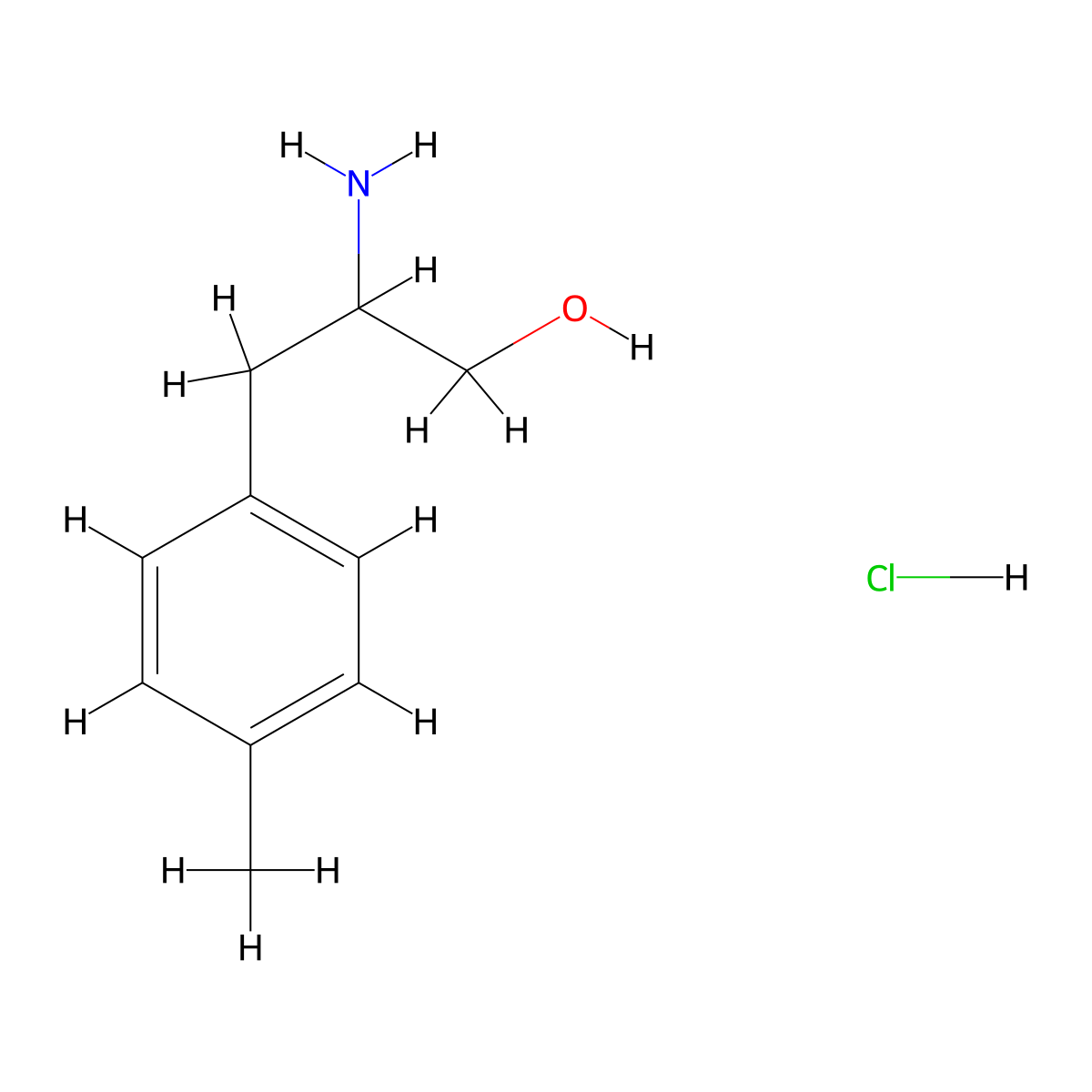 2-Amino-3-(4-methylphenyl)propan-1-ol hydrochloride molecular structure, CAS 1380002-76-5