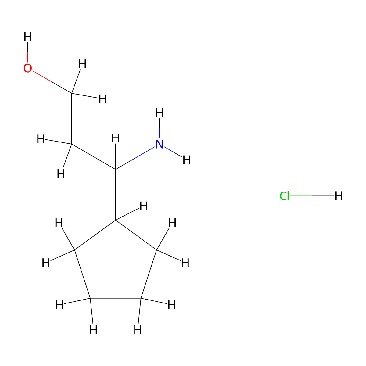 3-Amino-3-cyclopentylpropan-1-ol hydrochloride molecular structure, CAS 1380008-42-3
