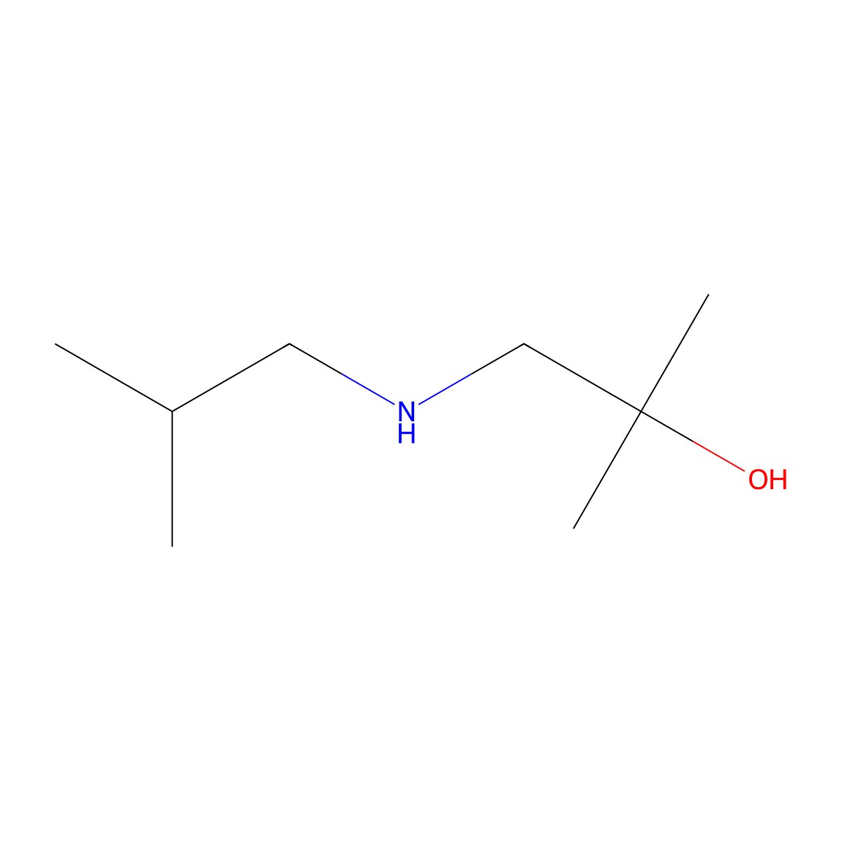 2-Methyl-1-[(2-methylpropyl)amino]propan-2-ol molecular structure, CAS 138001-48-6