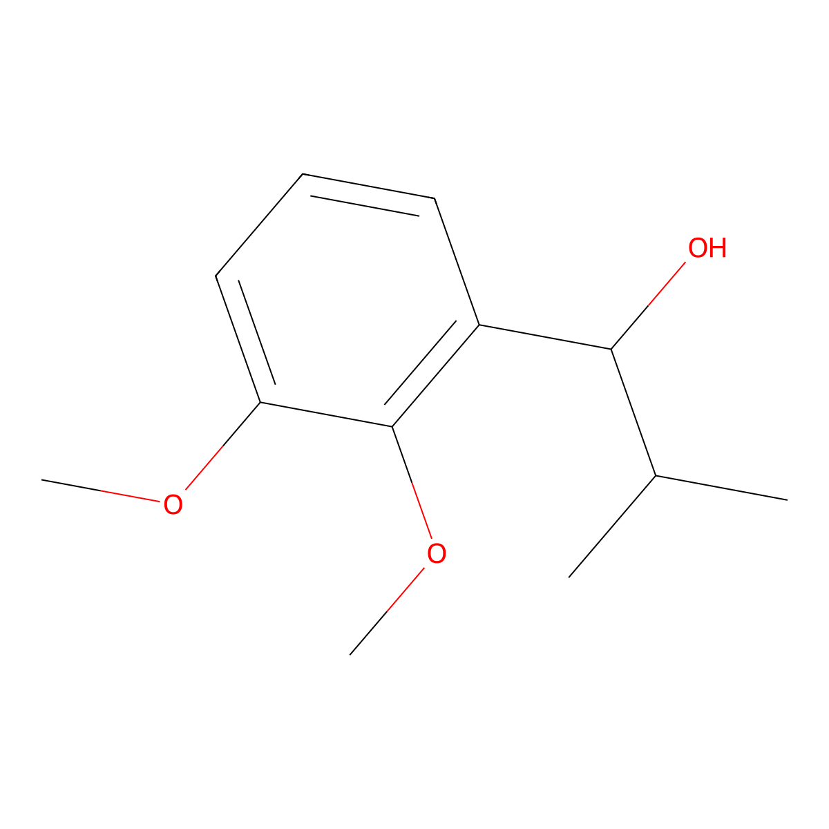 1-(2,3-Dimethoxyphenyl)-2-methylpropan-1-ol molecular structure, CAS 138002-88-7