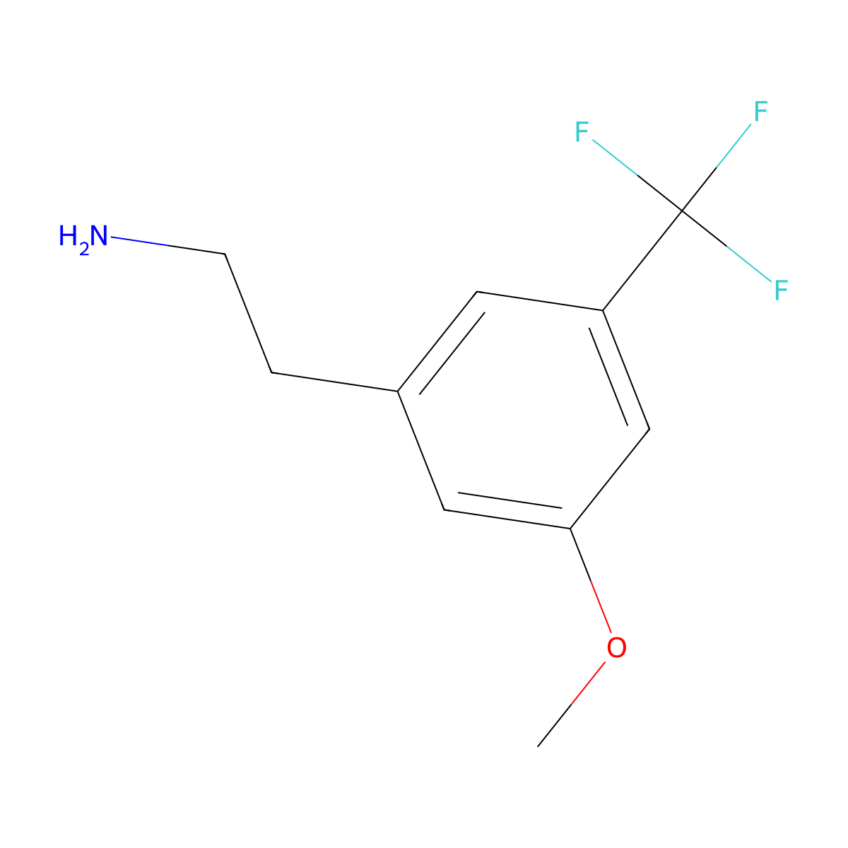 2-(3-Methoxy-5-(trifluoromethyl)phenyl)ethanamine molecular structure, CAS 1380027-69-9