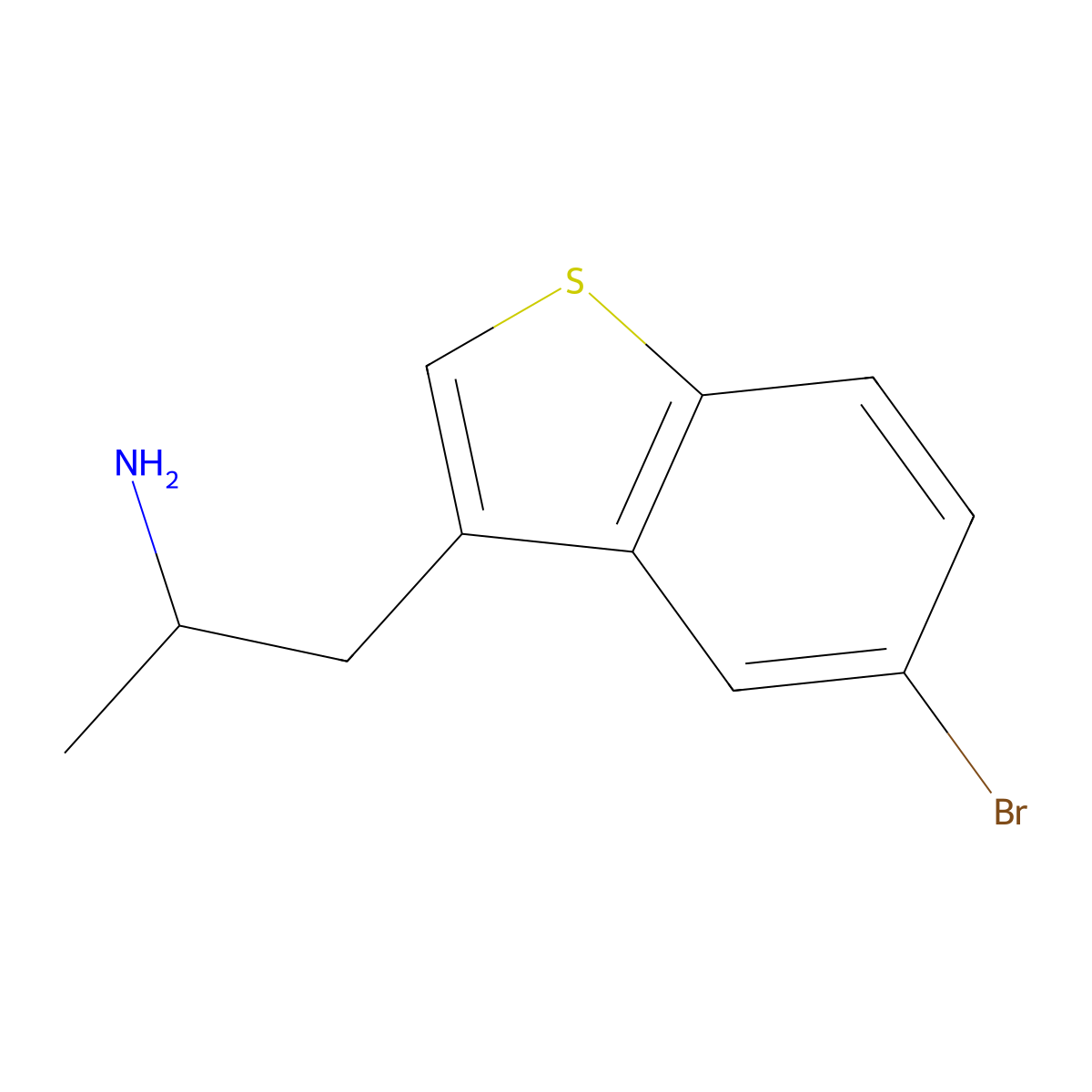 1-(5-Bromo-1-benzothiophen-3-yl)propan-2-amine molecular structure, CAS 1380032-32-5