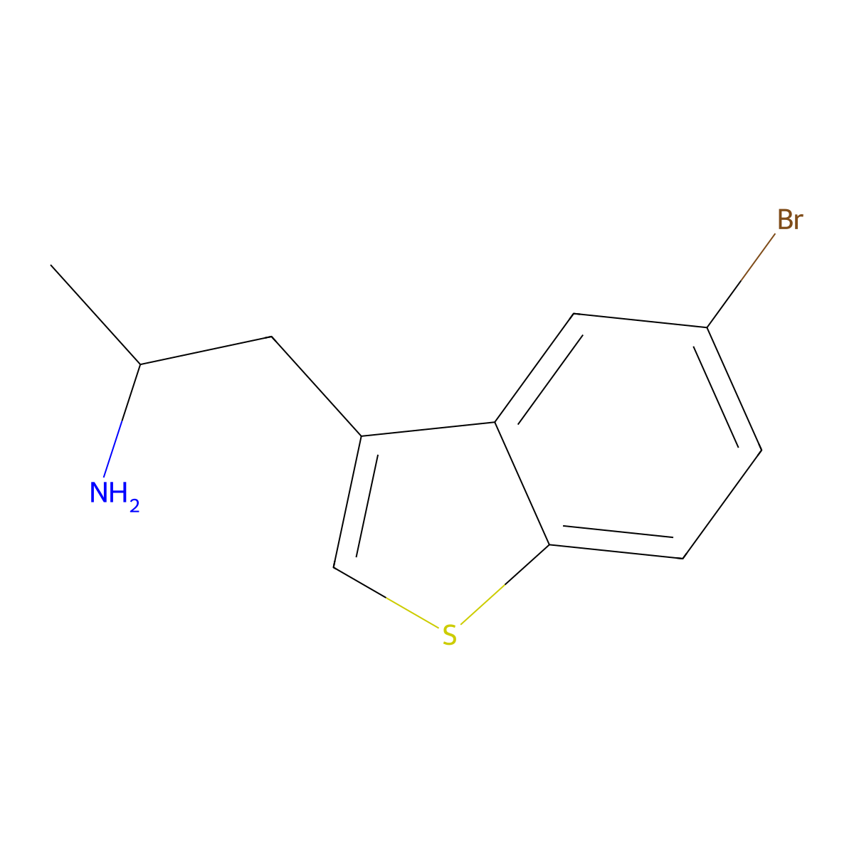 1-(5-Bromo-1-benzothiophen-3-yl)propan-2-amine molecular structure, CAS 1380032-32-5