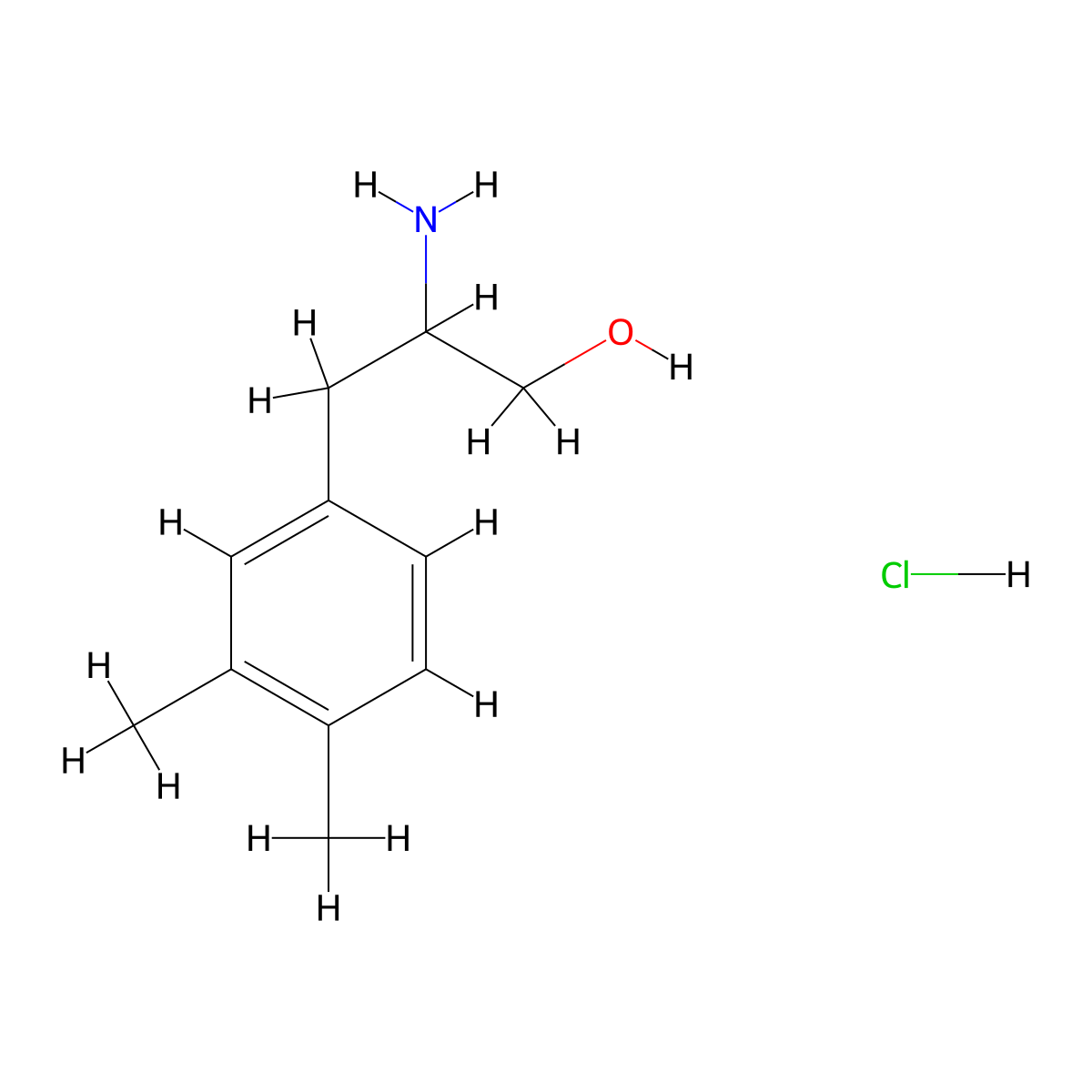 2-Amino-3-(3,4-dimethylphenyl)propan-1-ol hydrochloride molecular structure, CAS 1380041-91-7