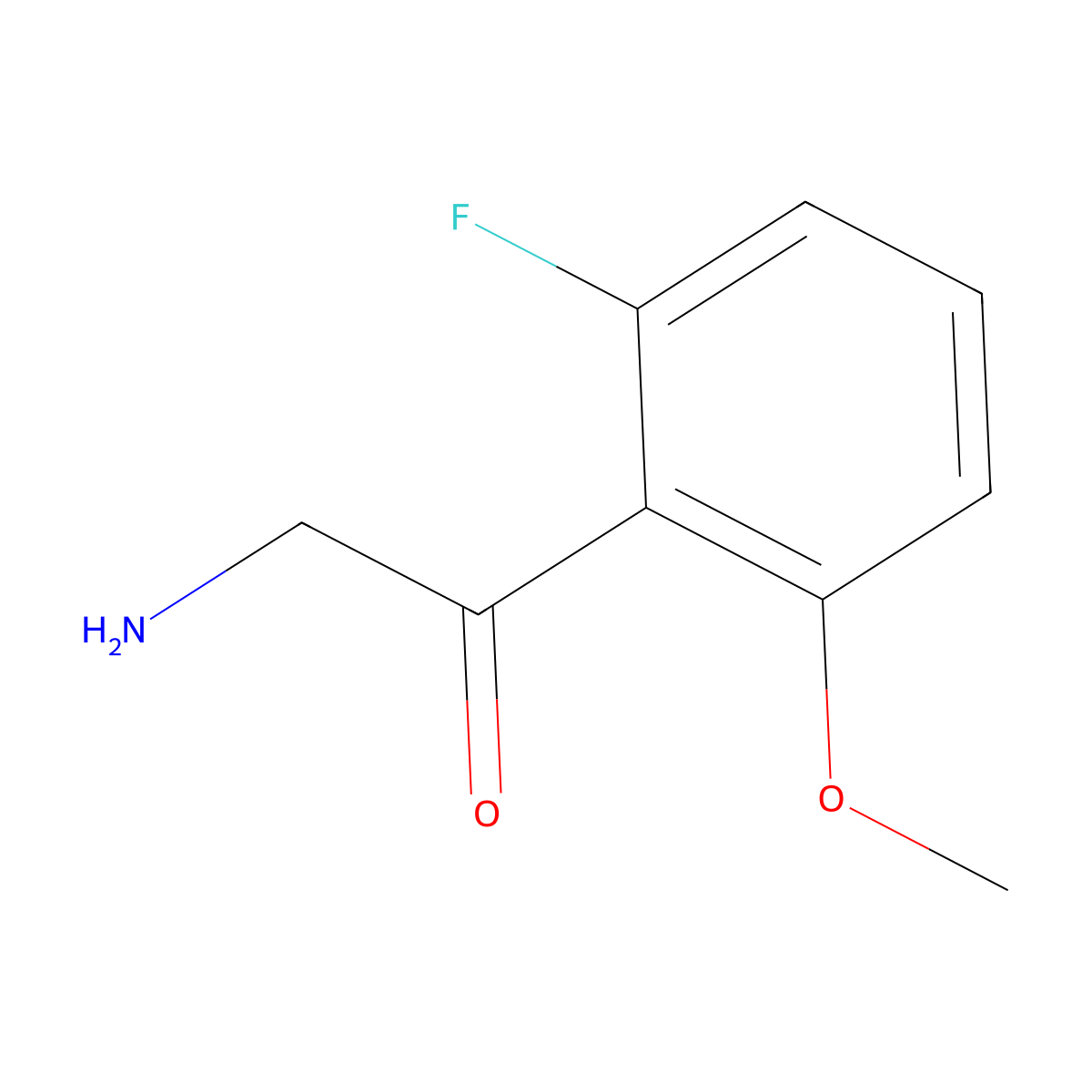 2-Amino-1-(2-fluoro-6-methoxyphenyl)ethan-1-one molecular structure, CAS 1380043-76-4