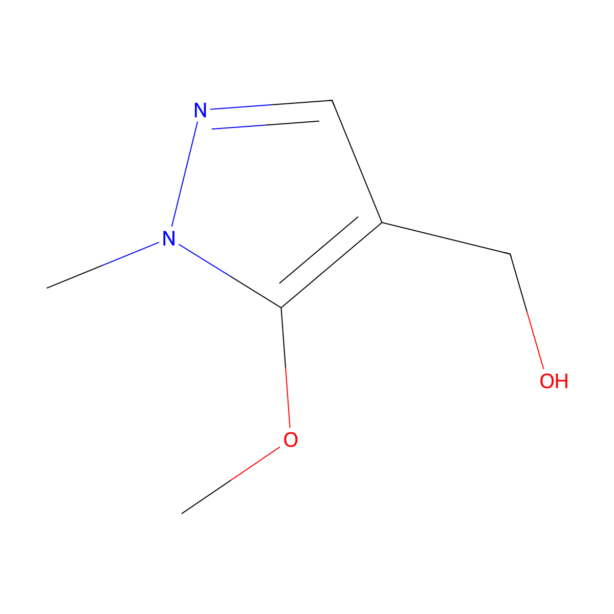 (5-methoxy-1-methyl-1H-pyrazol-4-yl)methanol molecular structure, CAS 1380054-40-9