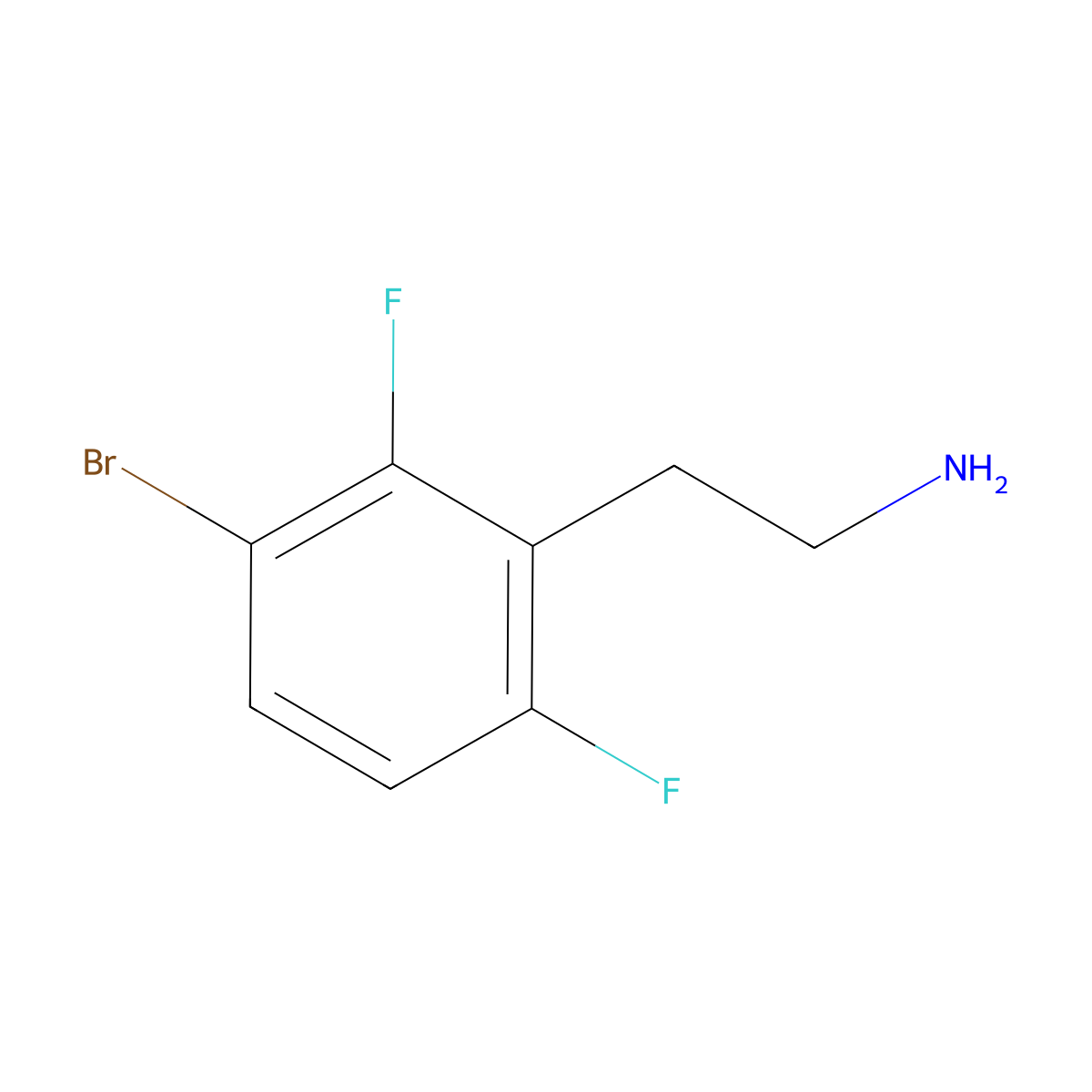 2-(3-Bromo-2,6-difluorophenyl)ethan-1-amine molecular structure, CAS 1380061-43-7