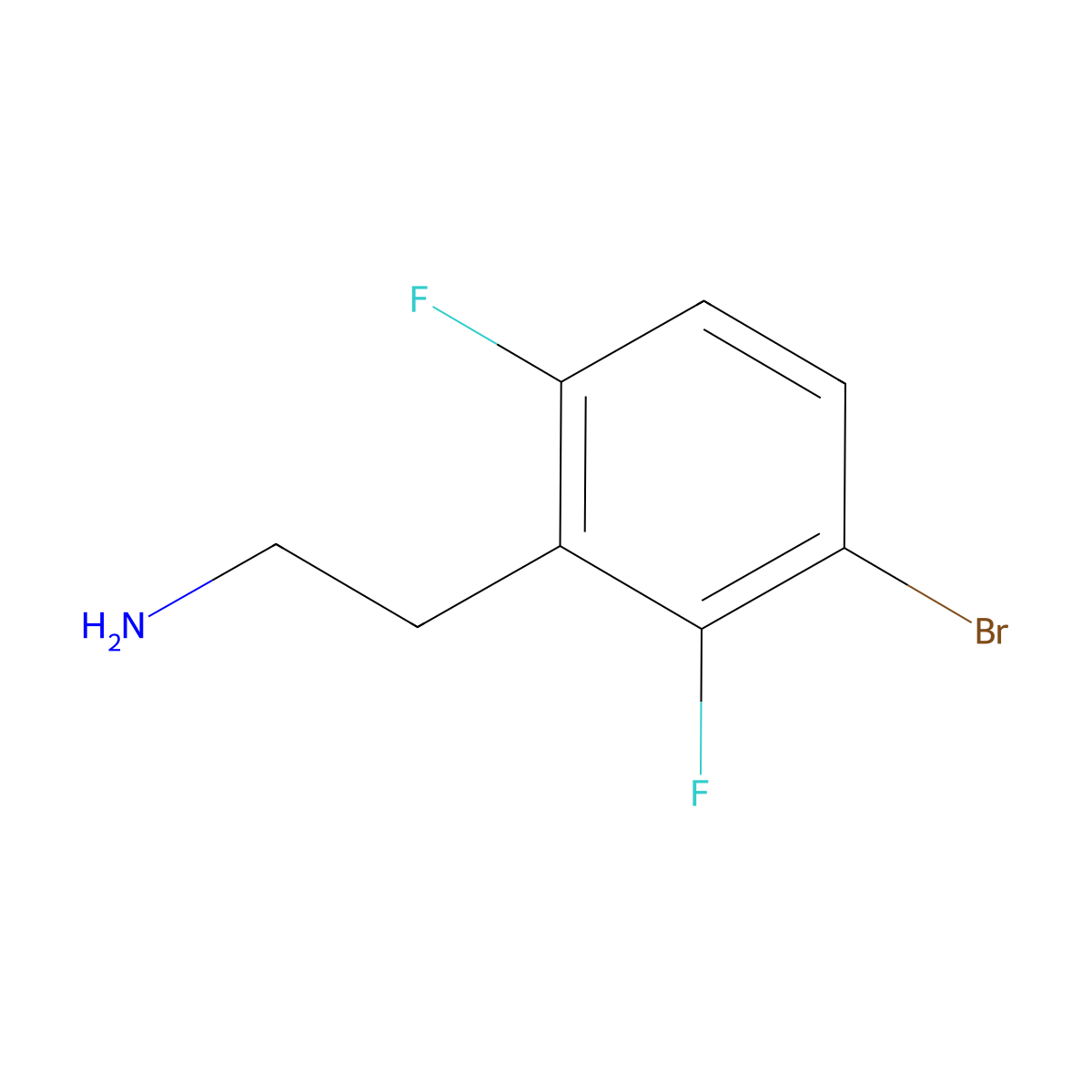 2-(3-Bromo-2,6-difluorophenyl)ethan-1-amine molecular structure, CAS 1380061-43-7