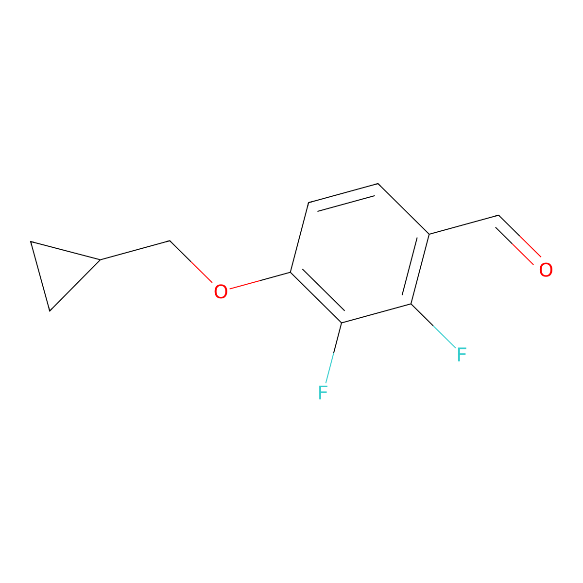 4-(Cyclopropylmethoxy)-2,3-difluorobenzaldehyde molecular structure, CAS 1380069-64-6