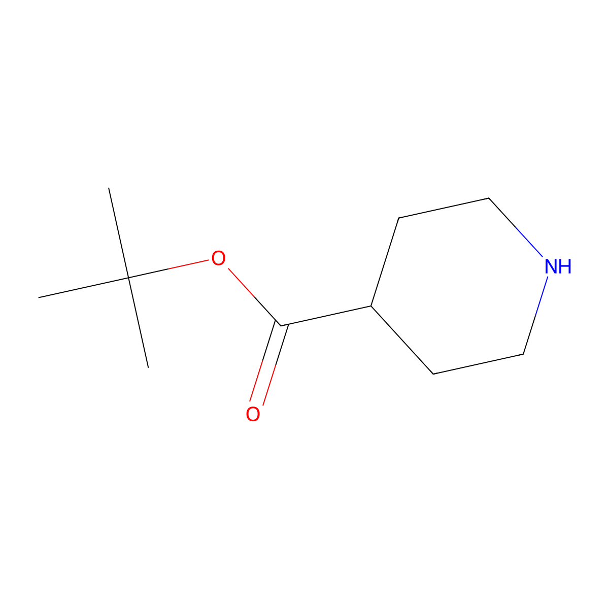 Tert-butyl Piperidine-4-carboxylate molecular structure, CAS 138007-24-6