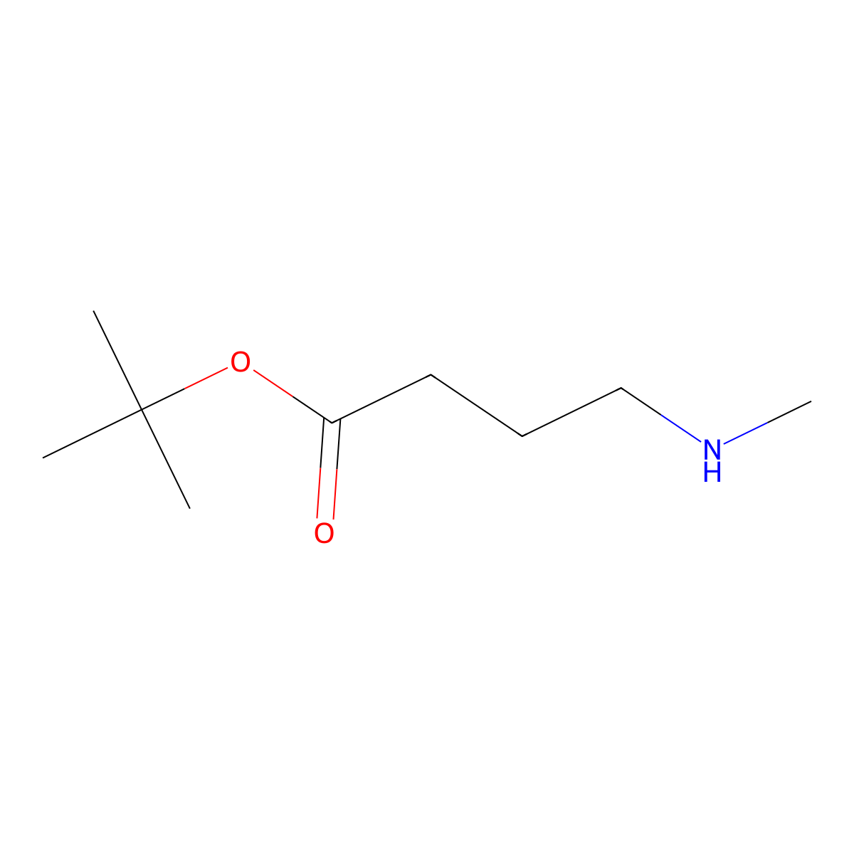 1,1-Dimethylethyl 4-(methylamino)butanoate molecular structure, CAS 138007-25-7