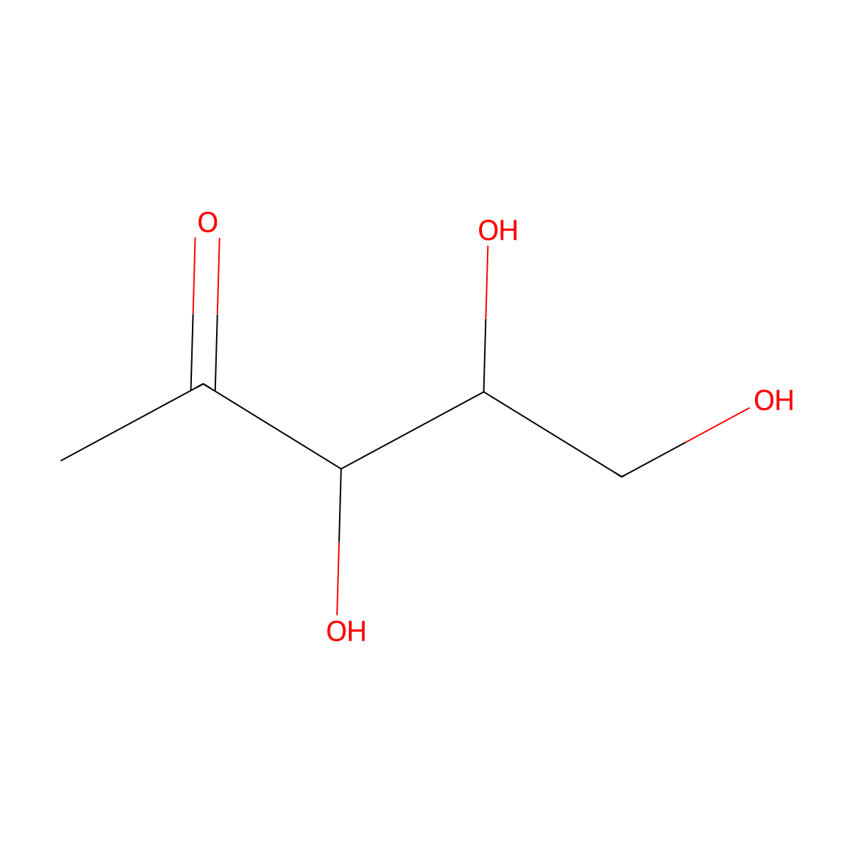 3,4,5-Trihydroxypentan-2-one molecular structure, CAS 1380080-16-9