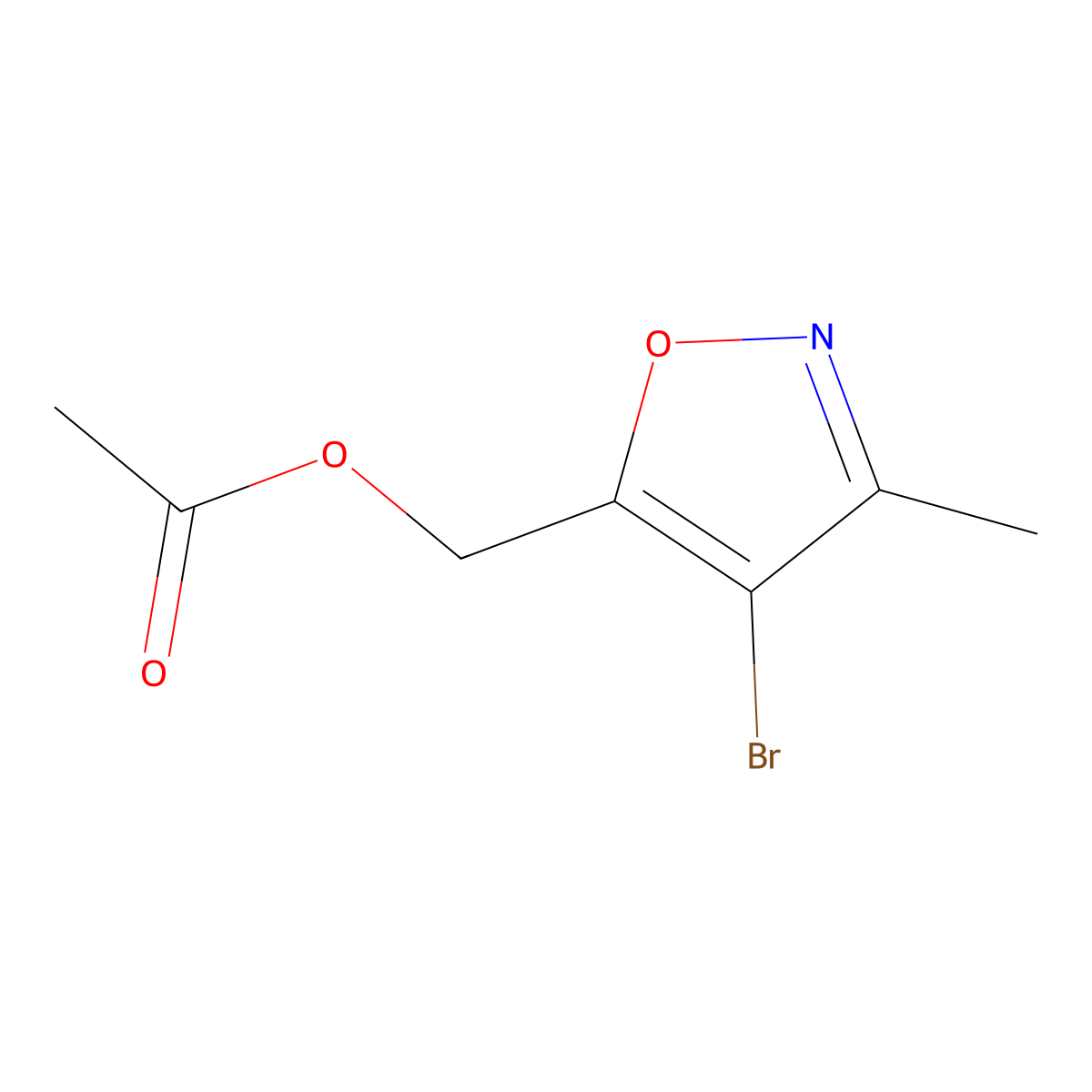 (4-Bromo-3-methylisoxazol-5-yl)methyl acetate molecular structure, CAS 1380089-33-7