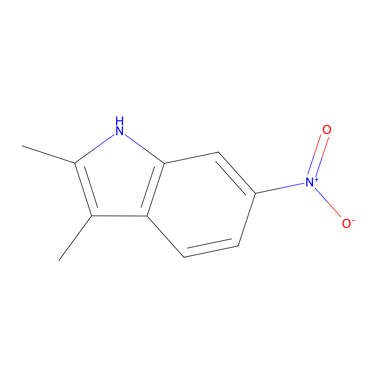 2,3-Dimethyl-6-nitro-1H-indole molecular structure, CAS 13801-00-8