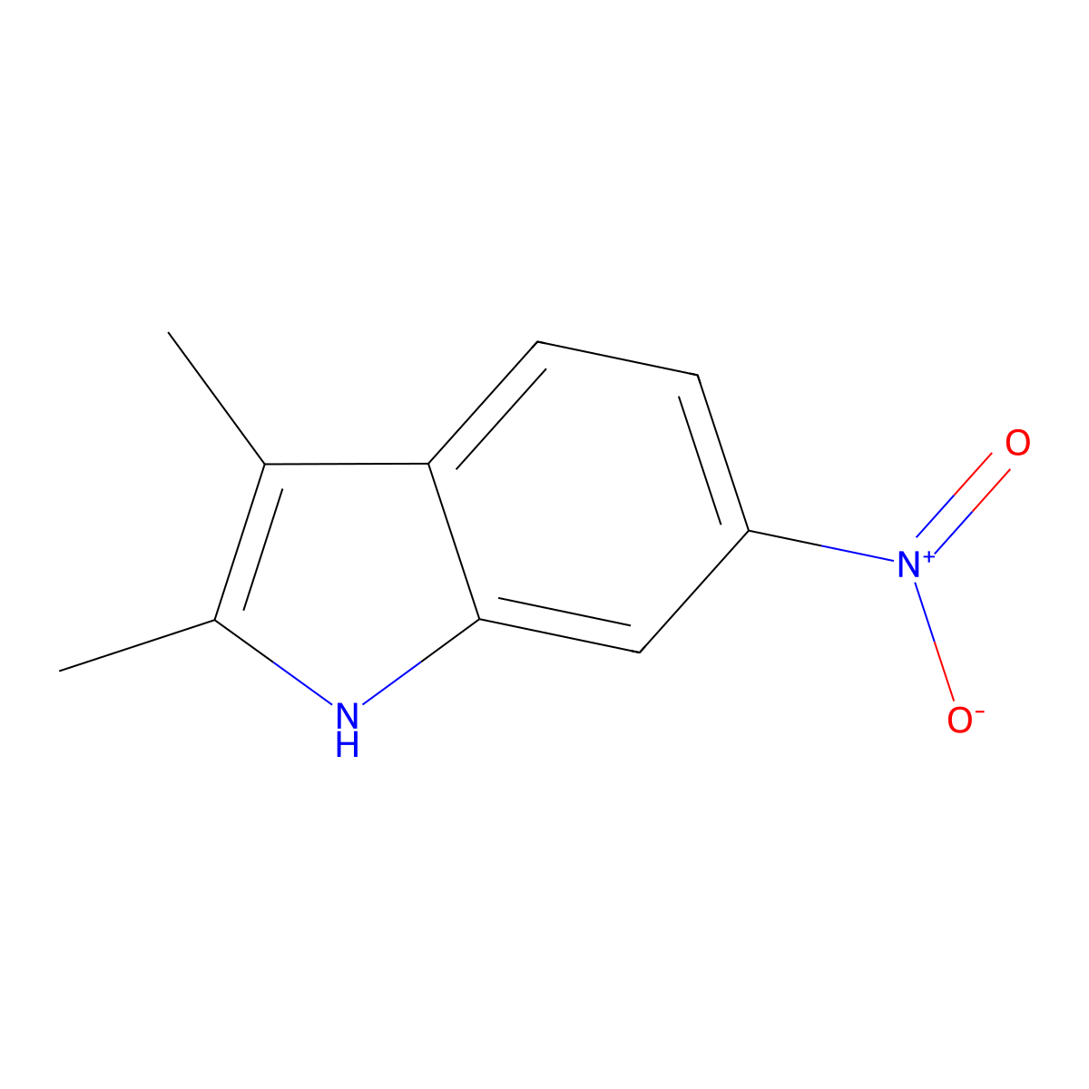 2,3-Dimethyl-6-nitro-1H-indole molecular structure, CAS 13801-00-8