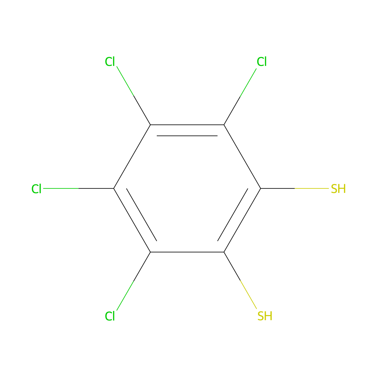 1,2-Benzenedithiol, 3,4,5,6-tetrachloro- molecular structure, CAS 13801-50-8