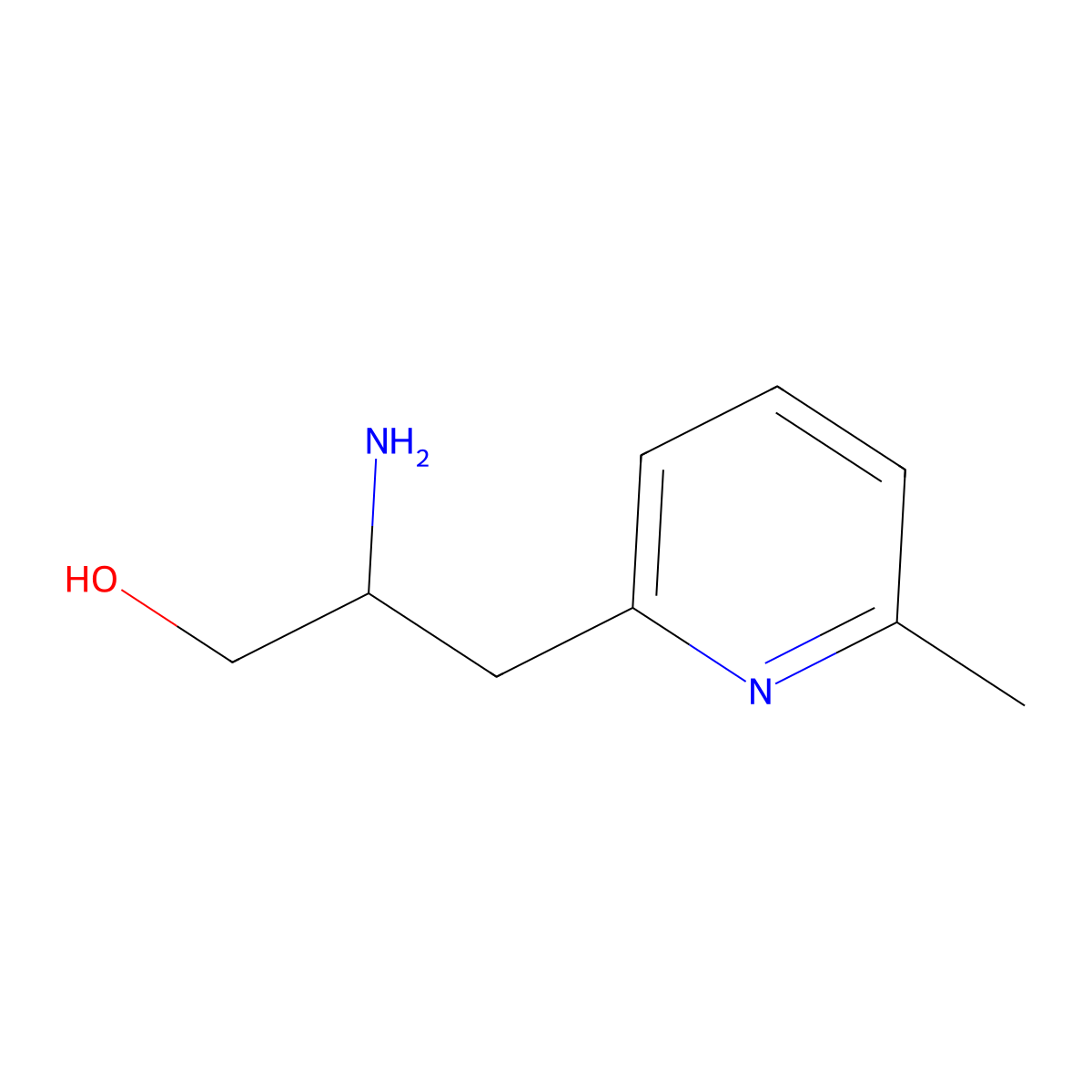 2-Amino-3-(6-methylpyridin-2-yl)propan-1-ol molecular structure, CAS 1380135-66-9