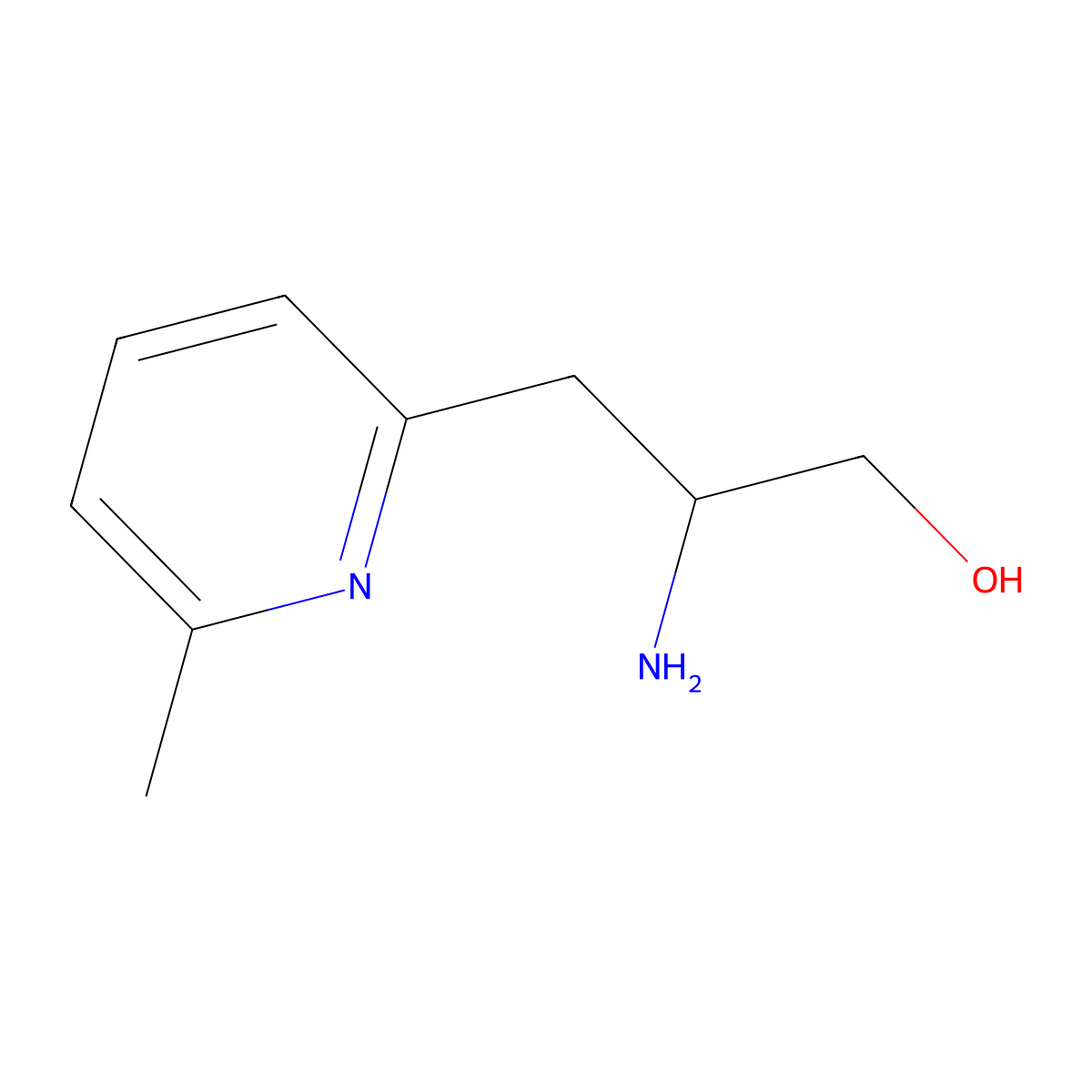 2-Amino-3-(6-methylpyridin-2-yl)propan-1-ol molecular structure, CAS 1380135-66-9