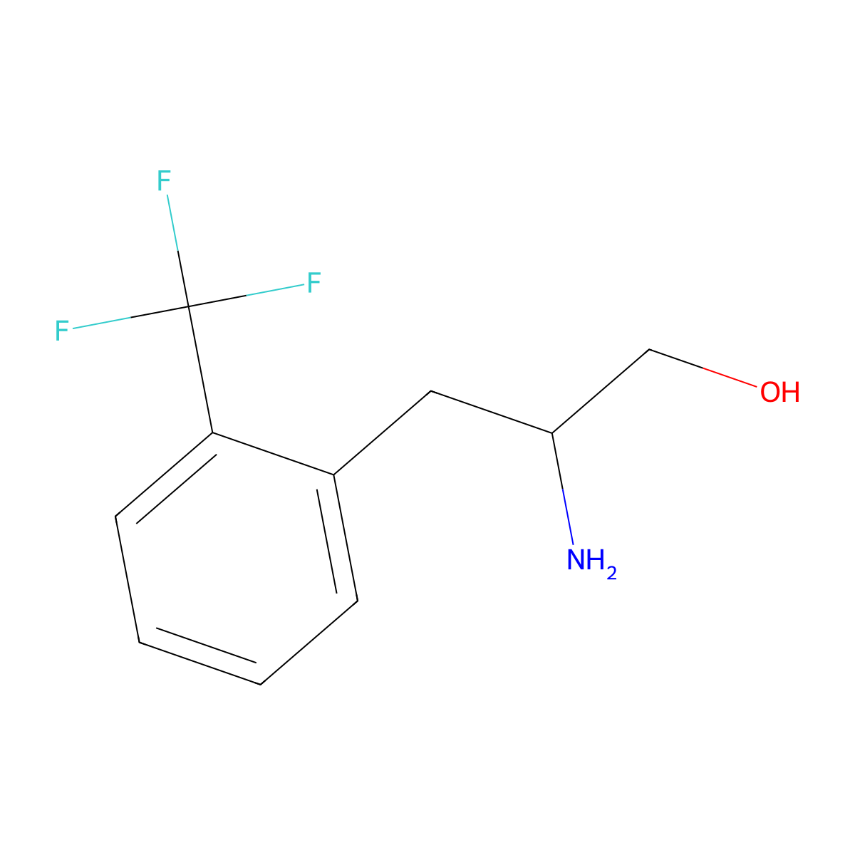 2-Amino-3-[2-(trifluoromethyl)phenyl]propan-1-ol molecular structure, CAS 1380140-79-3