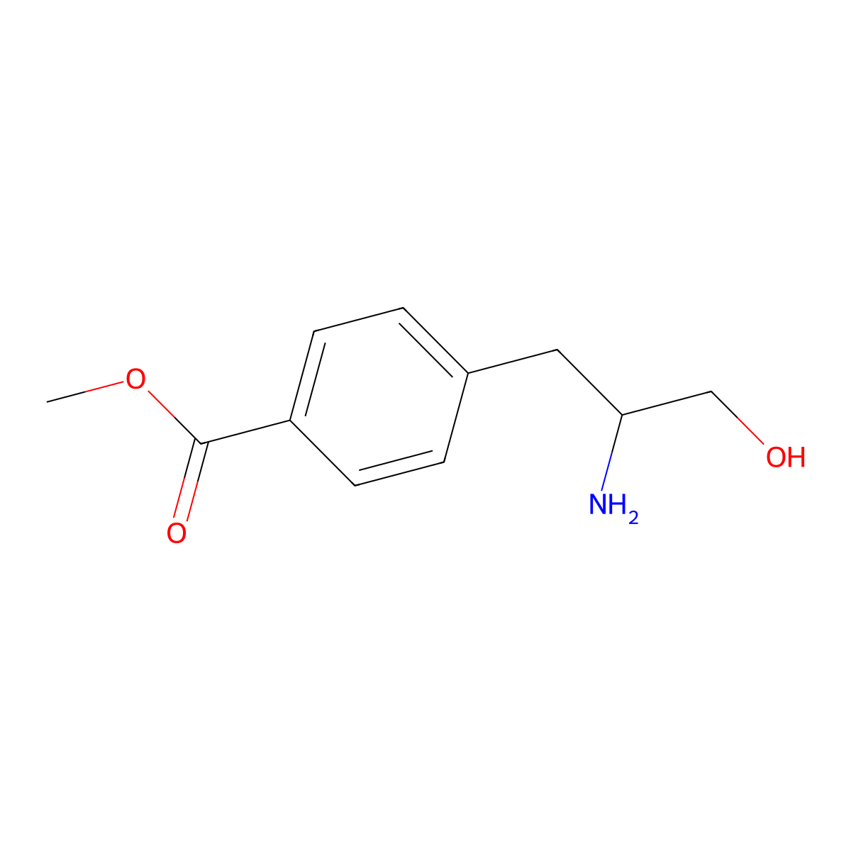 Methyl 4-(2-amino-3-hydroxypropyl)benzoate molecular structure, CAS 1380148-26-4