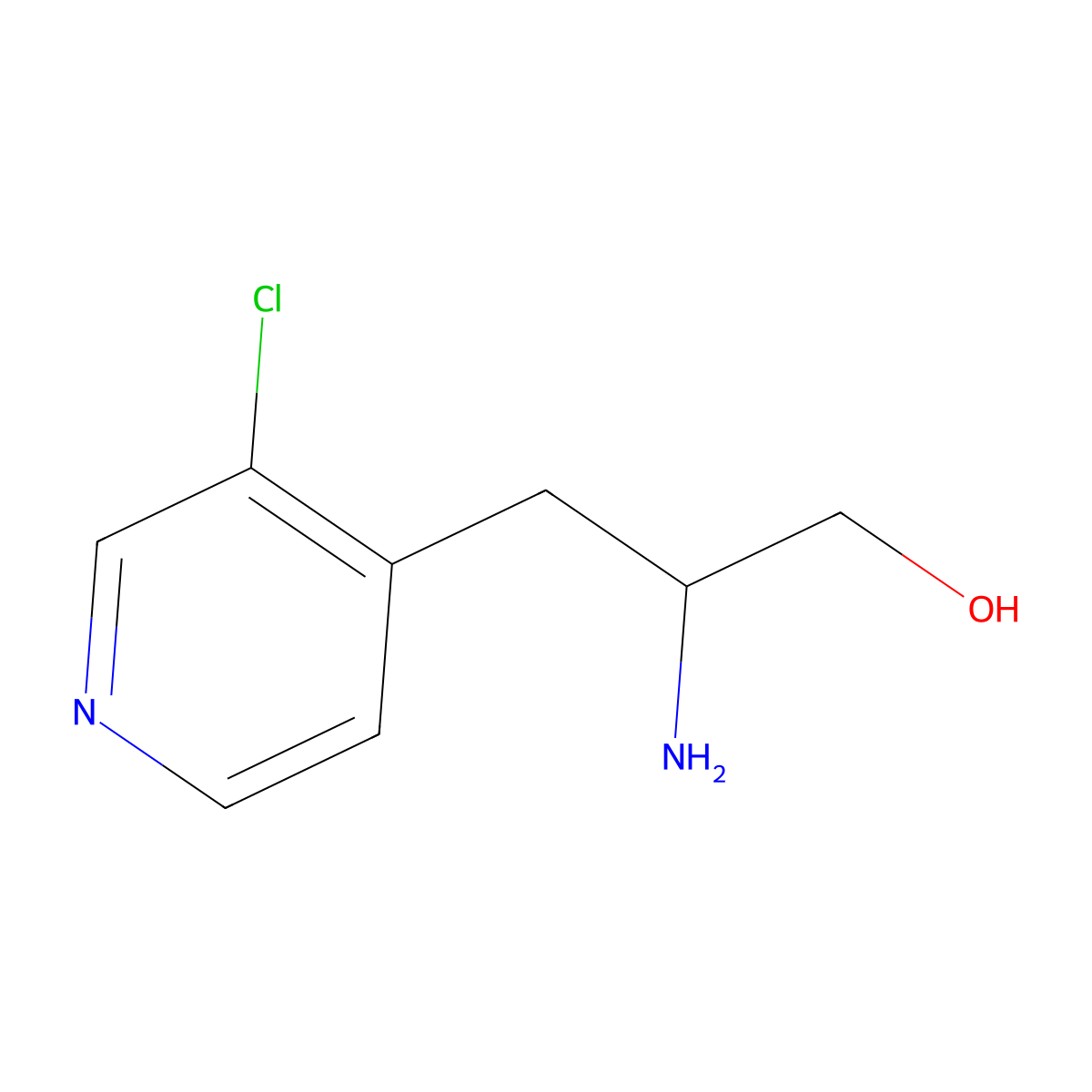 2-Amino-3-(3-chloropyridin-4-yl)propan-1-ol molecular structure, CAS 1380151-63-2