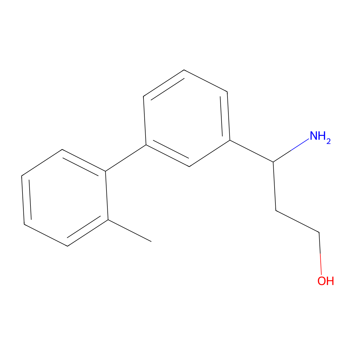 3-Amino-3-[3-(2-methylphenyl)phenyl]propan-1-ol molecular structure, CAS 1380155-49-6