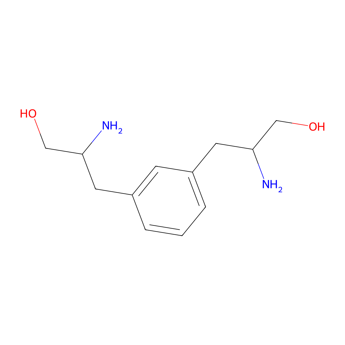 2-Amino-3-[3-(2-amino-3-hydroxypropyl)phenyl]propan-1-ol molecular structure, CAS 1380155-61-2
