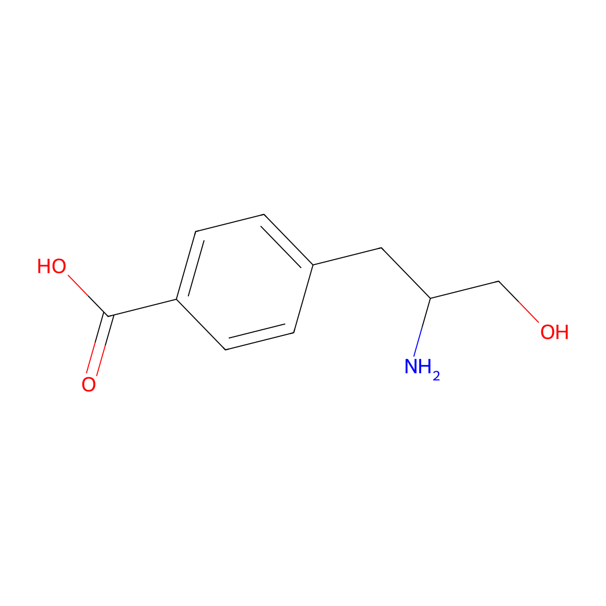 4-(2-Amino-3-hydroxypropyl)benzoic acid molecular structure, CAS 1380155-63-4