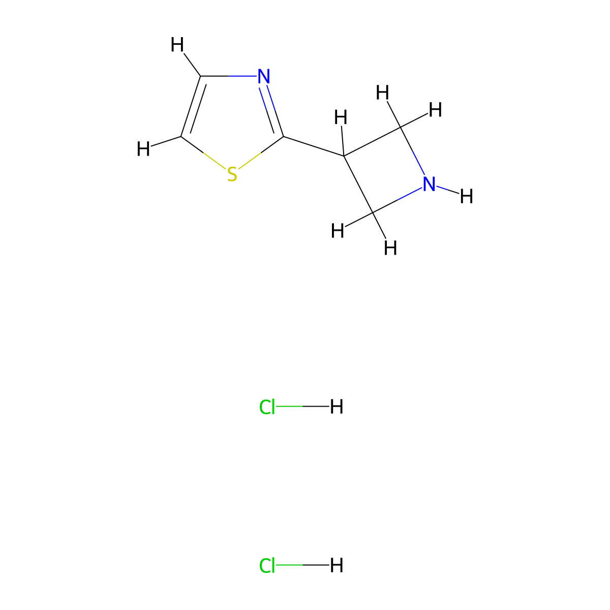 2-(Azetidin-3-yl)-1,3-thiazole dihydrochloride molecular structure, CAS 1380170-62-6