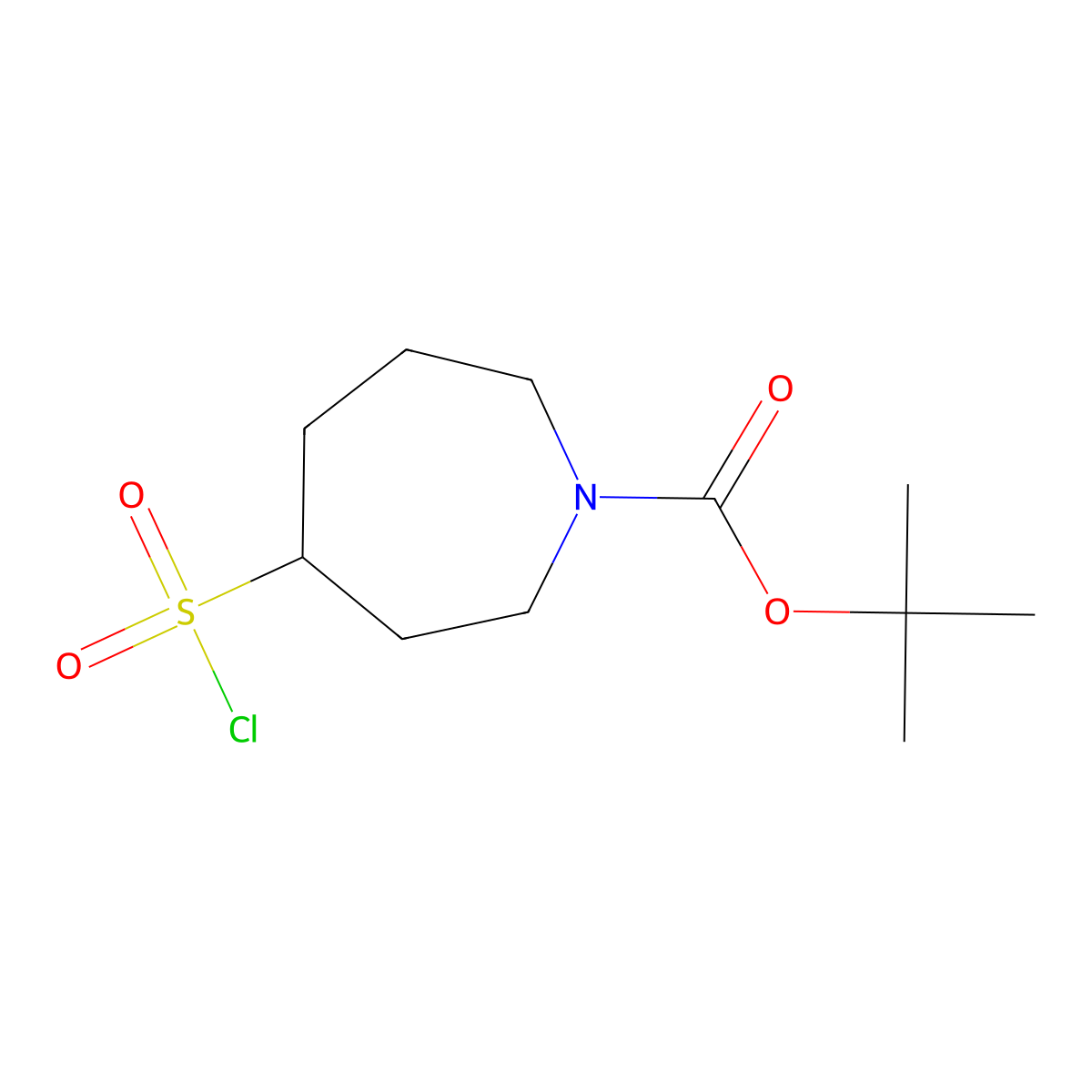 tert-Butyl 4-(chlorosulfonyl)azepane-1-carboxylate molecular structure, CAS 1380170-73-9