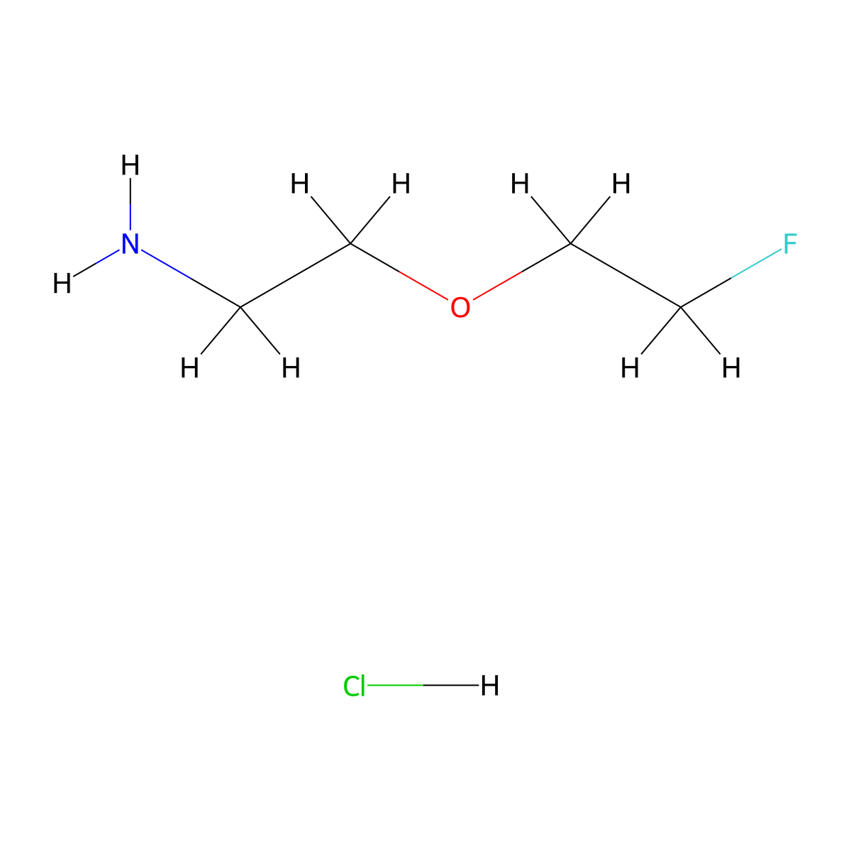 2-(2-Fluoroethoxy)ethan-1-amine hydrochloride molecular structure, CAS 1380170-80-8