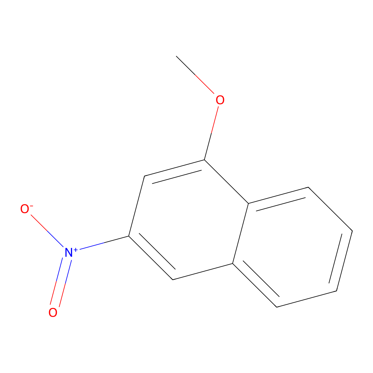 1-Methoxy-3-nitronaphthalene molecular structure, CAS 13802-40-9