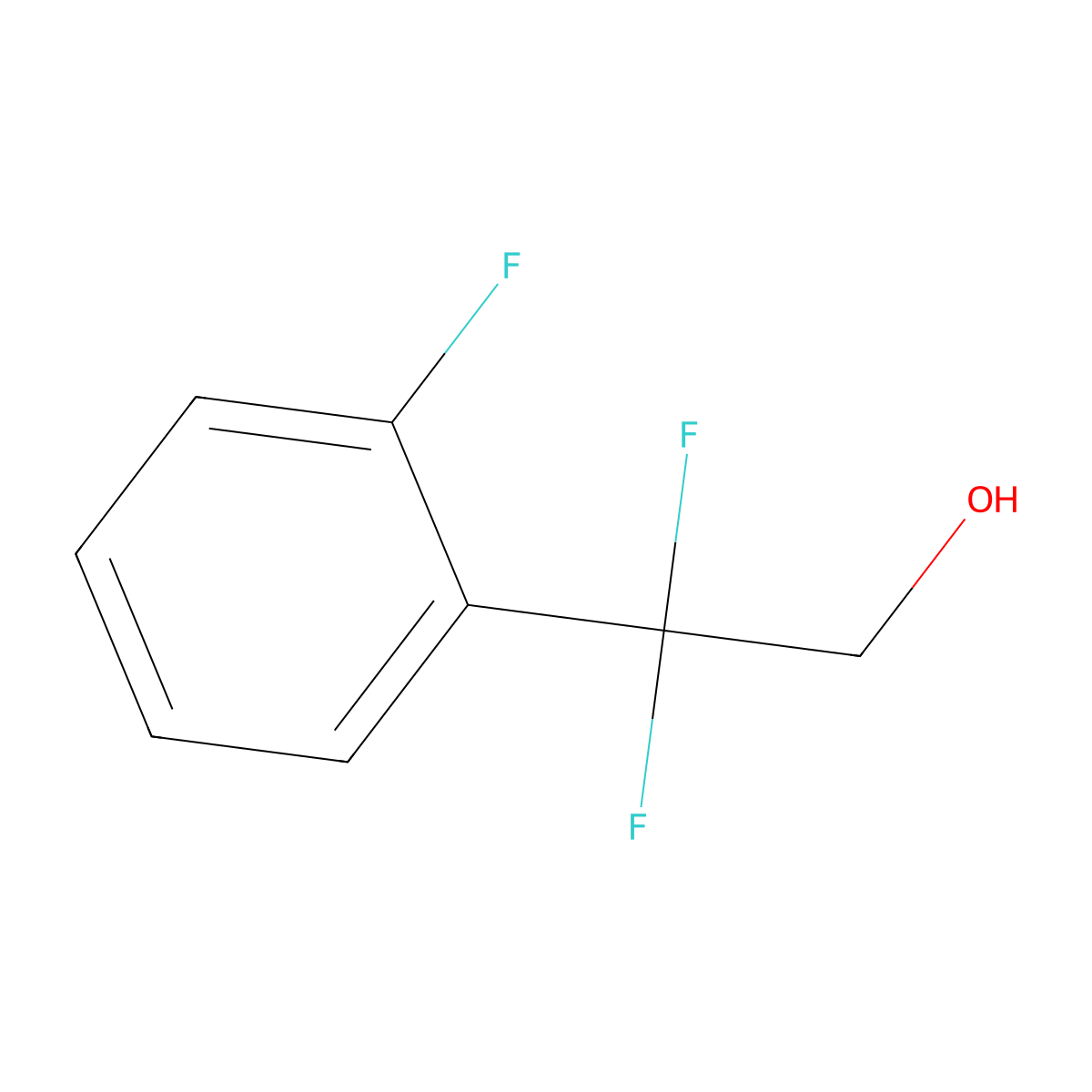 2,2-Difluoro-2-(2-fluorophenyl)ethanol molecular structure, CAS 1380202-32-3