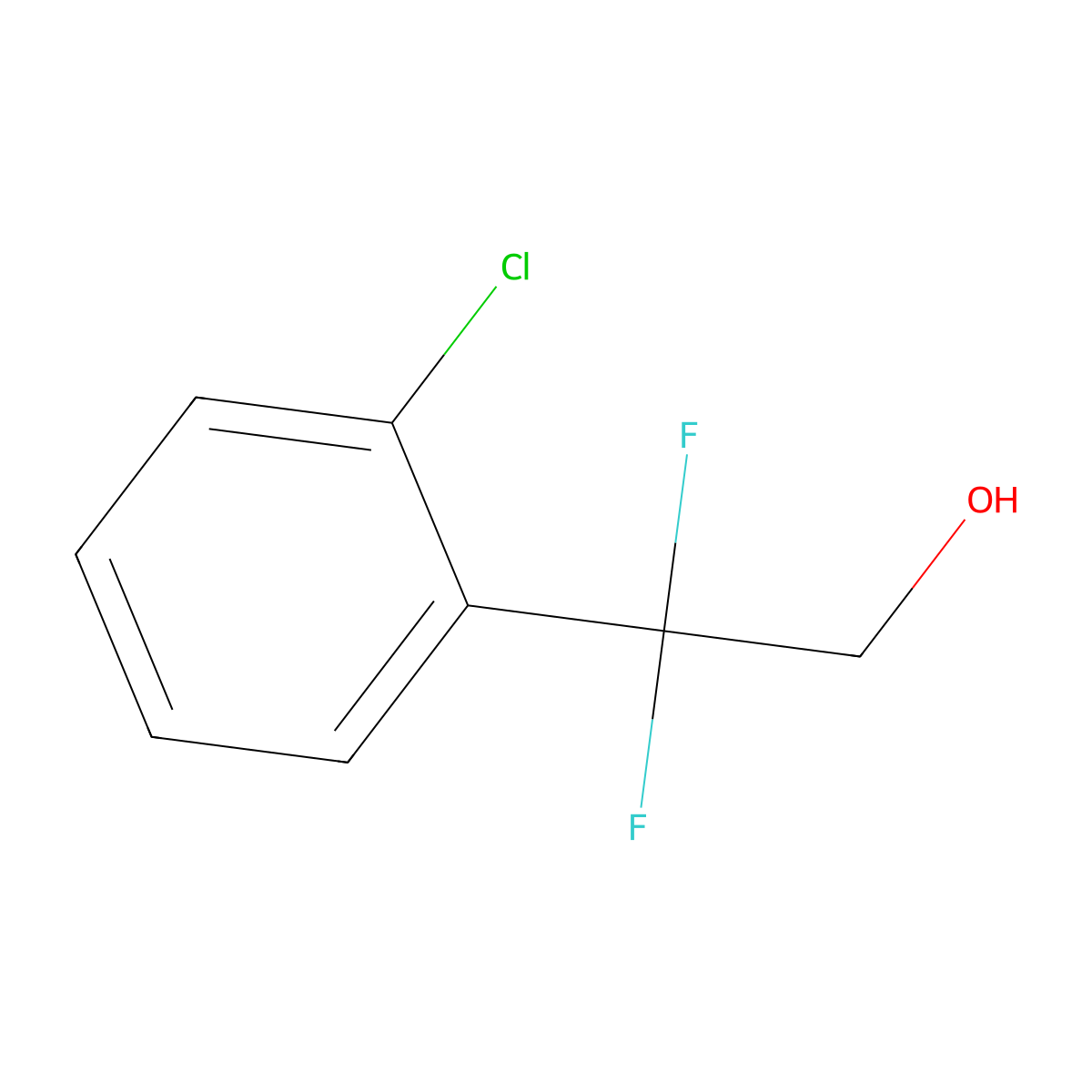 2-(2-Chloro-phenyl)-2,2-difluoro-ethanol molecular structure, CAS 1380202-39-0