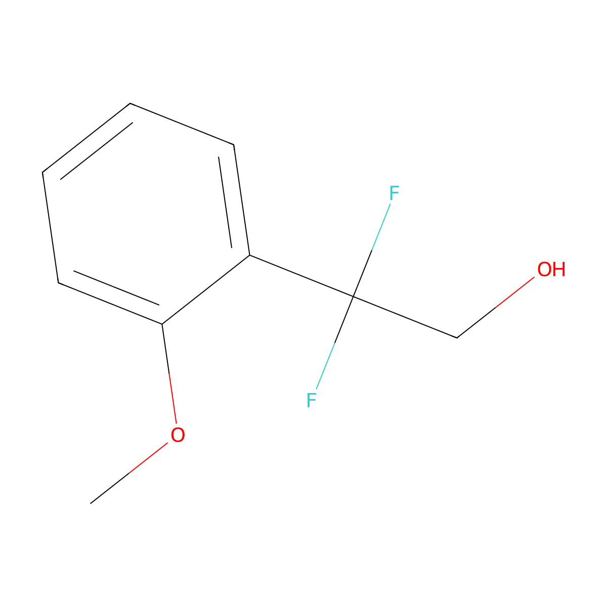 2-(2-Methoxy-phenyl)-2,2-difluoro-ethanol molecular structure, CAS 1380202-51-6