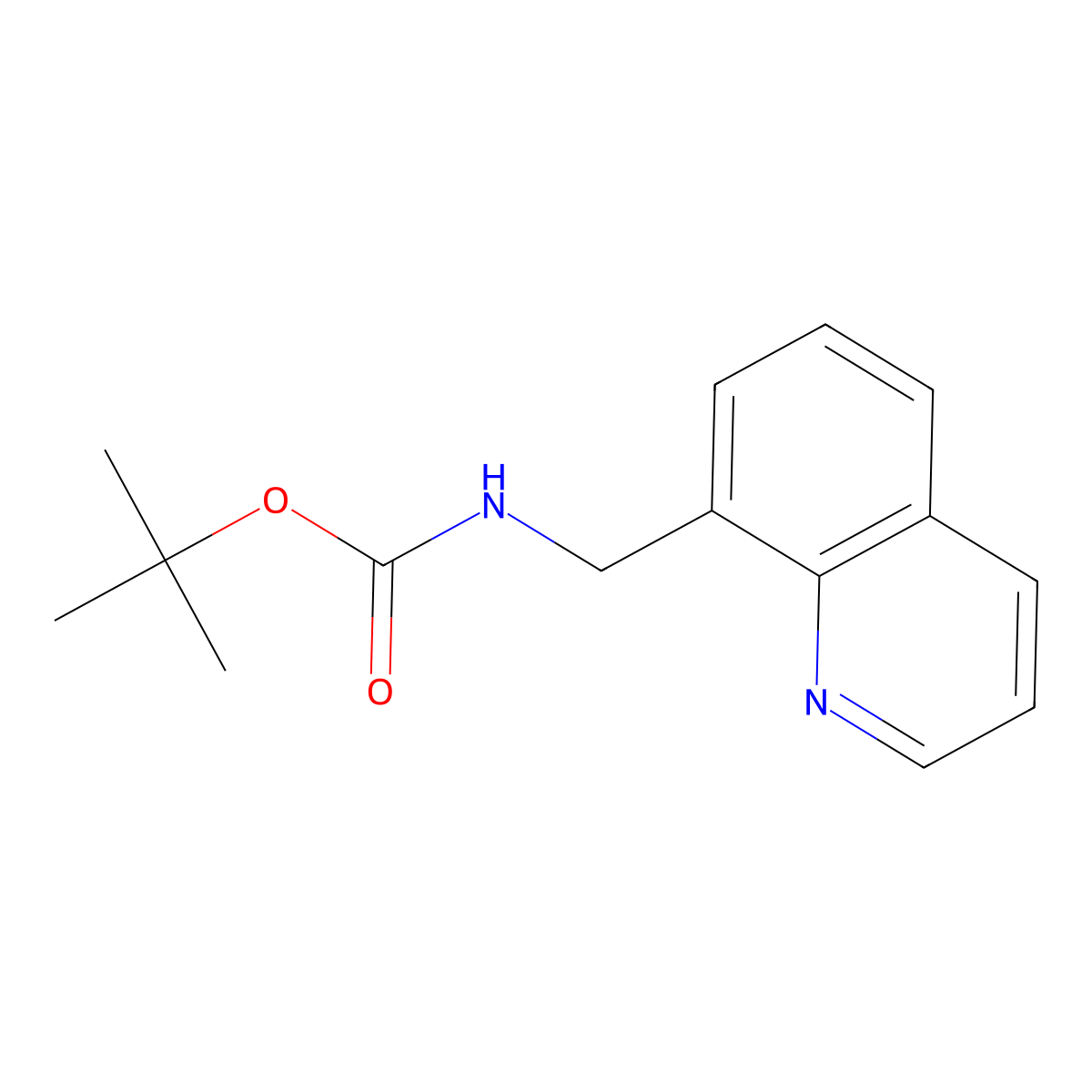 tert-Butyl (quinolin-8-ylmethyl)carbamate molecular structure, CAS 1380204-32-9